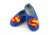Войлочные тапочки «Супермен» | Интернет-магазин изделий из льна «Линайф»