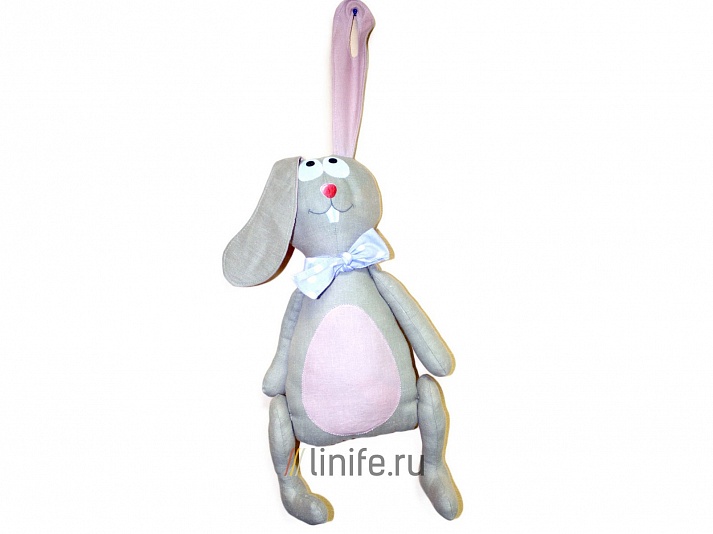 Подушка-игрушка «Заяц» | Интернет-магазин изделий из льна «Линайф»