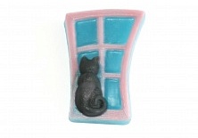 Мыло ручной работы «Кот на окошке» | Интернет-магазин изделий из льна «Линайф»