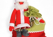 Мешок «Дед Мороз» | Интернет-магазин изделий из льна «Линайф»