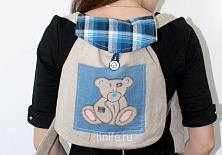 Рюкзак «Мишка Тедди» | Интернет-магазин изделий из льна «Линайф»