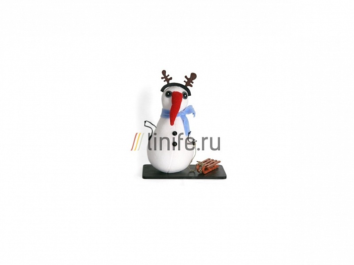 Игрушка «Снеговик с рогами» | Интернет-магазин изделий из льна «Линайф»