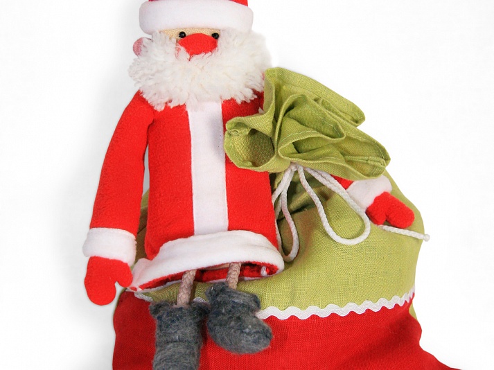 Мешок «Дед Мороз» | Интернет-магазин изделий из льна «Линайф»