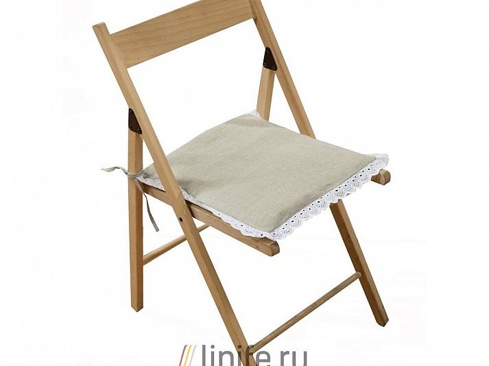 Сидушка на стул «Воробьи» | Интернет-магазин изделий из льна «Линайф»