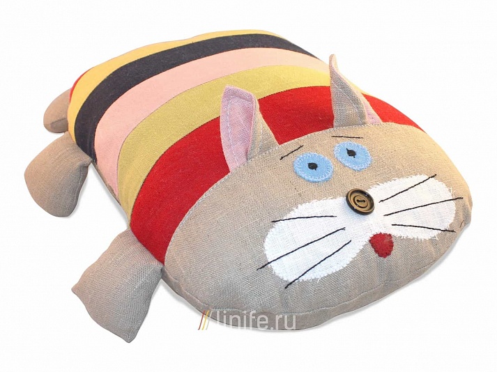 Подушка-игрушка «Кот-батон» | Интернет-магазин изделий из льна «Линайф»
