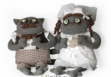 Свадебный сувенир «Свадебные коты» | Интернет-магазин изделий из льна «Линайф»